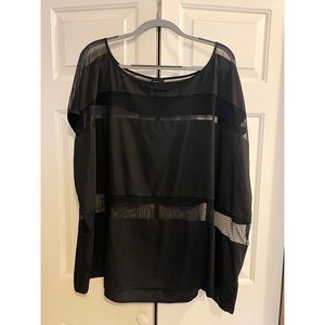 Torrid size 5 sheer paneled striped top
